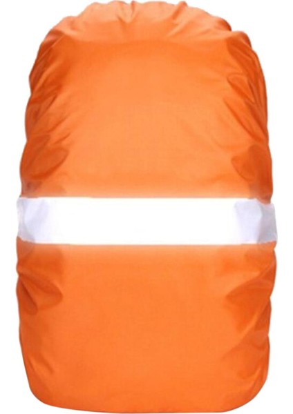 Yansıtıcı Sırt Çantası Yağmur Kapağı Yürüyüş Kampı Bisiklet Sırt Çantası Çanta Toz Gro -Portakal (Yurt Dışından)