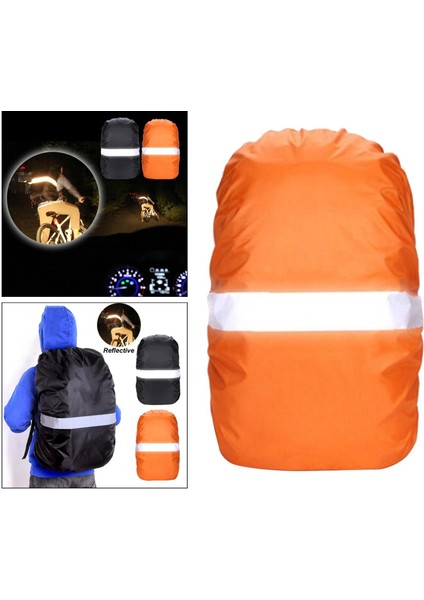 Yansıtıcı Sırt Çantası Yağmur Kapağı Yürüyüş Kampı Bisiklet Sırt Çantası Çanta Toz Gro -Portakal (Yurt Dışından) fiyatları