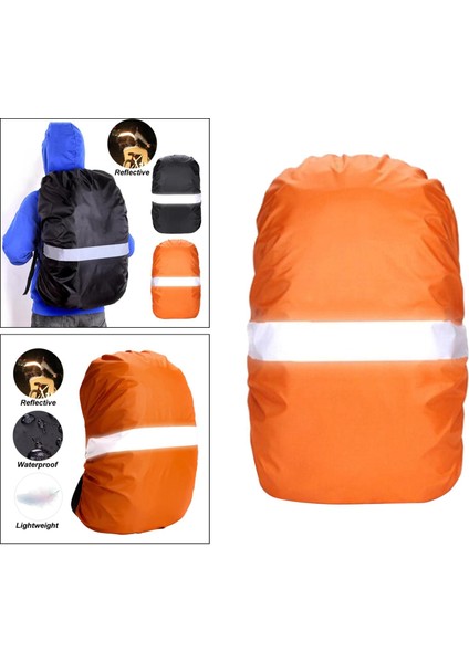 Yansıtıcı Sırt Çantası Yağmur Kapağı Yürüyüş Kampı Bisiklet Sırt Çantası Çanta Toz Gro -Portakal (Yurt Dışından) fırsatları