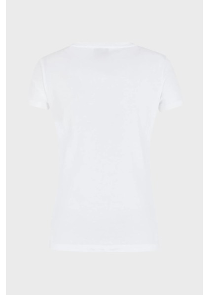 Pamuklu Slim Fit Bisiklet Yaka T Shirt Bayan T Shirt 8NTT65 Tjdqz 1100 fırsatları