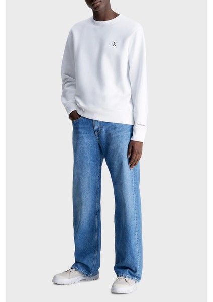 Logolu Regular Fit Bisiklet Yaka Pamuklu Sweatshirt
