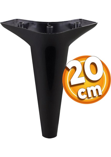 Aspen Lüks Mobilya Kanepe Koltuk Tv Ünitesi Konsol Yükseltici Ayağı Ayakları 20 Cm Siyah Ayak