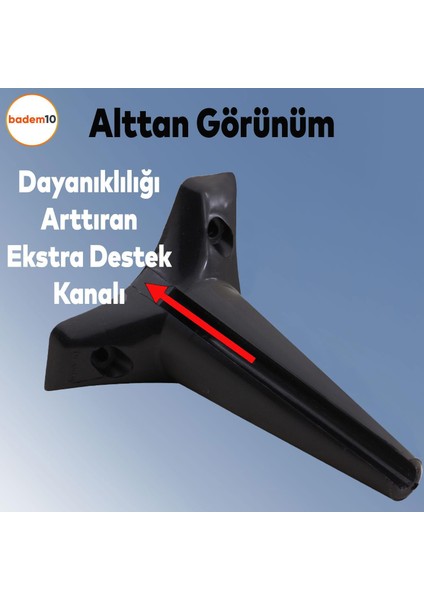Aspen Lüks Mobilya Kanepe Koltuk Tv Ünitesi Konsol Yükseltici Ayağı Ayakları 20 Cm Siyah Ayak
