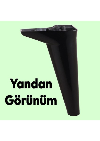 Aspen Lüks Mobilya Kanepe Koltuk Tv Ünitesi Konsol Yükseltici Ayağı Ayakları 20 Cm Siyah Ayak