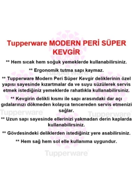 Modern Peri Büyük Kevgir Sarı Süzgeçli Kepçe