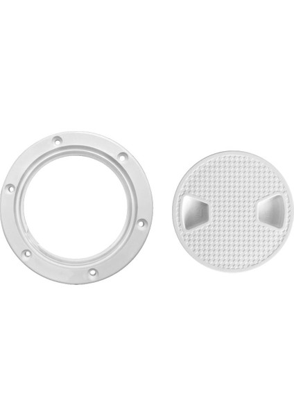 2 Pcs Rv Tekne Yuvarlak Kaymaz Denetim Deniz Güverte Plakası Erişimini Vidalar Beyaz, 4 Inç ve 8 Inç (Yurt Dışından) fırsatları