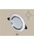 CT-5257 6W/6400K Zebra Led Armatür (Beyaz-Krom) (Beyaz-12 Adet) 1