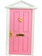 Dollhouse Minyatür Pembe Ahşap Kapı (Yurt Dışından) 1
