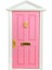 Dollhouse Minyatür Pembe Ahşap Kapı (Yurt Dışından) 2