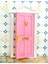 Dollhouse Minyatür Pembe Ahşap Kapı (Yurt Dışından) 4