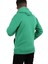 Kapşonlu Üç Iplik Şardonlu Düz Sweat - Yeşil 3