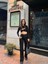 Mary Yüksek Bel Beyaz Dikişli Siyah Kargo Cep Jeans Kargo Cep Kot Pantolon( 1 Beden Büyük Alın ) 5