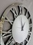 Circle Silver Model Gümüş Renk 60 Cm Dekoratif Aynalı Duvar Saati 5