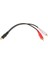 Rca Dişi - 2 x Rca Erkek Ayrımcı Birleştirici Fiş Kablo Sesi 0.2m 0.2 Metre (Yurt Dışından) 2