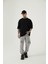 Aesthetıc Dreams Baskılı Beli Lastikli Organik Pamuklu Relaxed Jogger Eşofman Altı/gray Melange 4