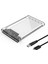 Taşınabilir Hızlı 5gbps USB 2.0/3.0 Sata 2.5 Inch Harici Harddisk Kutusu - AL3515 Şeffaf 1