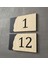Meşe Serisi 1-12 Arası 12 Adet Mdf Kapı Numarası 2