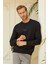 Erkek Bisiklet Yaka Oversize Sweatshirt Siyah 1