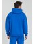 Erkek Oversize Kapüşonlu Sweatshirt Saks 2