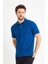 Erkek Basic Polo Yaka Tişört (Regular Fit) Indigo 1