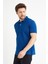 Erkek Basic Polo Yaka Tişört (Regular Fit) Indigo 2