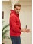 Erkek Kapüşonlu Comfort Fit Düz Sweatshirt Kırmızı 5
