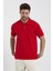 Erkek Basic Polo Yaka Tişört (Regular Fit) Kırmızı 2