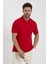 Erkek Basic Polo Yaka Tişört (Regular Fit) Kırmızı 3