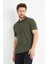 Erkek Basic Polo Yaka Tişört (Regular Fit) Haki 3