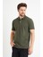 Erkek Basic Polo Yaka Tişört (Regular Fit) Haki 4