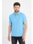 Erkek Basic Polo Yaka Tişört (Regular Fit) Mavi 1