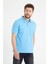 Erkek Basic Polo Yaka Tişört (Regular Fit) Mavi 2