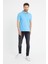 Erkek Basic Polo Yaka Tişört (Regular Fit) Mavi 5
