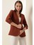0672 Blazer Ceket - Kahverengi 5