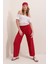 6543 Örme Pantolon - Kırmızı 1