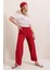6543 Örme Pantolon - Kırmızı 2