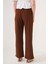 6543 Örme Pantolon - Kahverengi 4