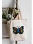 Butterfly Baskılı Kanvas Bez Çanta 4