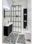 Siyah Beyaz Zebra Desenli Yıkanabilir Kaymaz Taban 2li Banyo Halısı Paspas Klozet Takımı 1