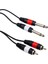 BK Teknoloji 2x 6.35 mm 1/4 Erkek Jack To 2x Rca Erkek Ses Kablosu 3 Metre 1