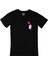 Bolonlu Unicorn Cep Logo Tasarımlı Siyah Tişört 1