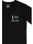 Cix I Love Irlanda Cep Logo Tasarımlı Siyah Tişört 2