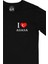 Cix I Love Adana Cep Logo Tasarımlı Siyah Tişört 2