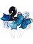 Mavi Kelebek Balon Set Yıldız Balon Folyo Set Doğum Günü Set Yaş 2 1