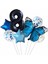 Mavi Kelebek Balon Set Yıldız Balon Folyo Set Doğum Günü Set Yaş 8 1