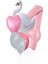 Kuğu Balon Pembe Rakam Kalpfolyo Balon Set Yaş 1 1