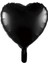 Siyah Kalp Folyo Balon 45 cm 3 Adet 1