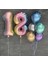 18 Yaş Gökkuşağı Rakam Krom Balon Doğum Günü Balon Seti 1