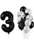 Siyah Rakam Folyo ve Latex Balon Seti Yaş 3 1