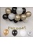 Gold Happy Bırthday Kaligrafi Banner Krom Gold Pastel Siyah Beyaz Balon 1